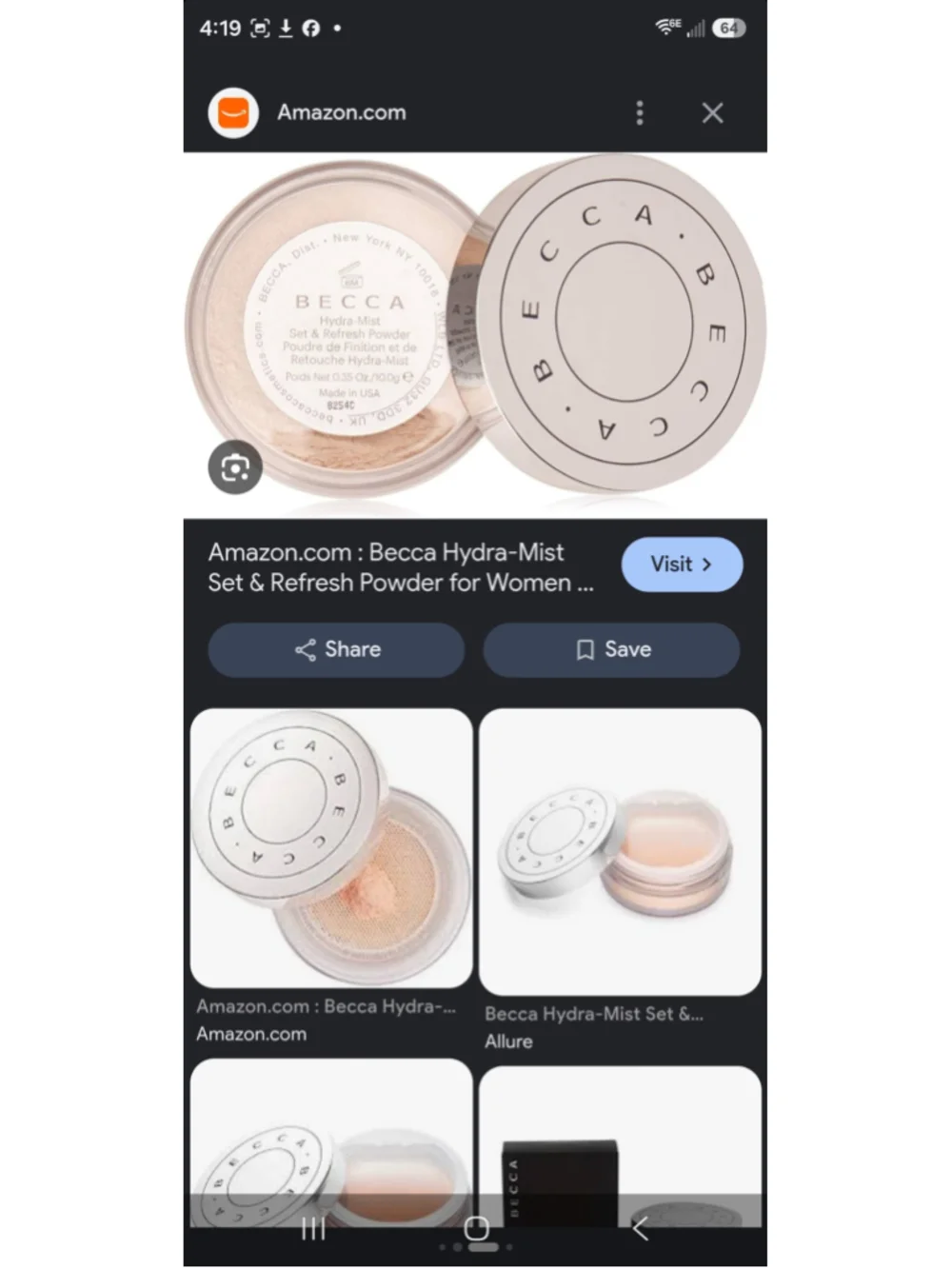 Women's BECCA Hydra-Mist Set & Refresh Powder, One Size, Beige sealed New